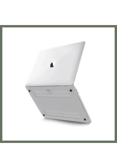 Bezos Apple Uyumlu MacBook Pro 16.2 2021 Apple Uyumlu MacBook Buzlu Kapak - Şeffaf Bezos1
