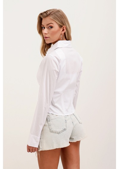 Bigdart 20231 Slim Fit Poplin Gömlek - Beyaz