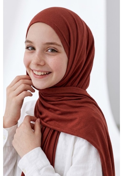 Angel&co. Girls Clothing Penye Şal Koyu Tarçın 65x170 Cm Bordo Bordo