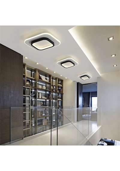 Akrilikli Kare Kumandalı Dimli 3 Işık Renkli 24x24cm Led Tavan La 3Renk Kumandalı