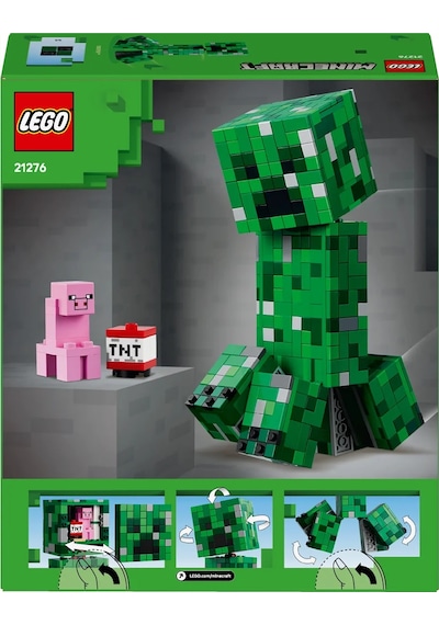 LEGO® Minecraft® Creeper™ 21276 - 10 Yaş ve Üzeri Çocuklar için Video Oyunu Temalı Aksiyon Figürü İçeren Yaratıcı Oyuncak Yapım Seti(665P)