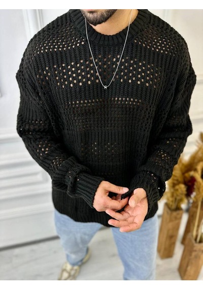 Elku Moda Kazak Oversize Özel Örme Tasarım Naturel Pamuk Bol Kesim Tüylenmez Triko Kazak Siyah Elku Moda Kazak Oversize Özel Örme Tasarım Naturel Pamuk Bol Kesim Tüylenmez Triko Kazak Siyah