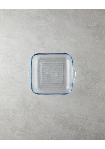 Bake&serve Cam Kare Izgaralı Fırın Kabı 24 X 21 Cm Şeffaf Şeffaf