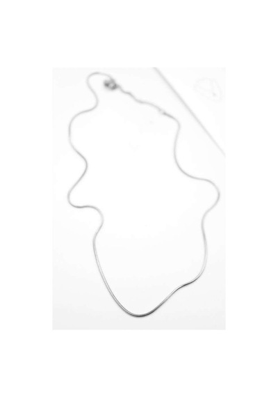 Yılan Zincir Kolye - 46cm - Gümüş Renk / Beden: Gümüş / 46cm 046 - Pembe