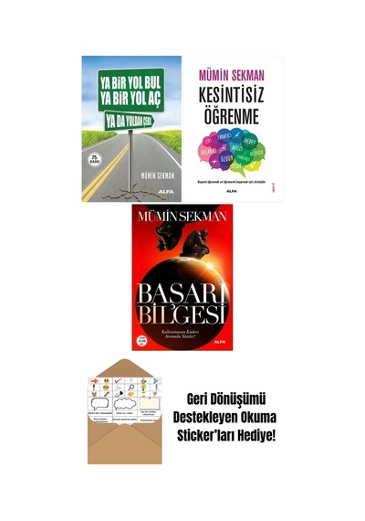 Mümin Sekman 3 Kitap Set / Ya Bir Yol Bul Ya Bir Yol Aç + Okuma Sticker'ları