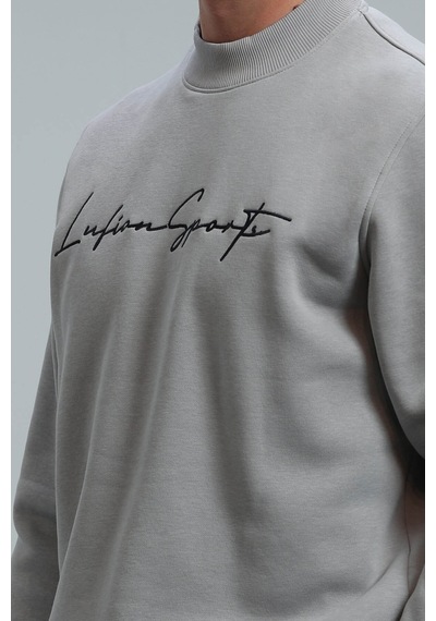 Lufian Erkek Lowe Sweatshirt 112030125 Açık Gri