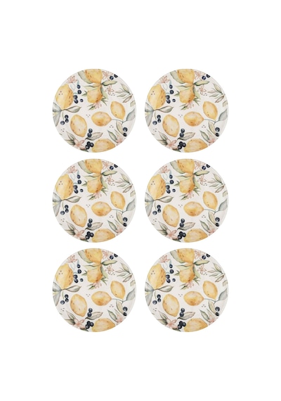 The Mia Limoncello Servis Tabağı 6lı Set 26 Cm Lmn013 Renkli