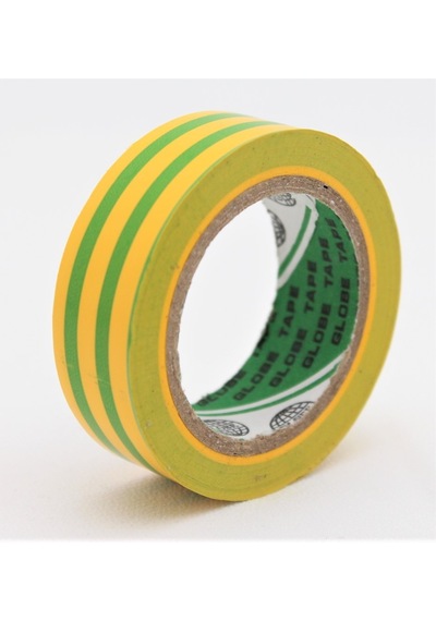 Globe Pvc Elektrik İzolasyon Bant "0.13x19x10yrds" Sarı-yeşil