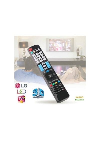LG Uyumlu Kendinden Uydulu Led Tv Kumandası 3D Tuşlu