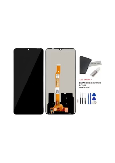 Tkgz - Vivo Y27 İle Uyumlu Lcd Ekran Dokunmatik Servıce Pack Lcd + B-7000 + Tamir Kiti