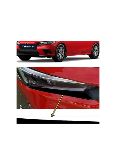 Trobus Piyano Black Far Altı Kaş Çıta Seti 2 Parça Honda Civic Fe1 2022 Ve Sonrası Uyumlu