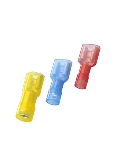 Pfd - 1638 0.5-1.5mm2 Tam İzoleli Polyamid Dişi Faston Kablo Ucu Kırmızı - 100 Adet