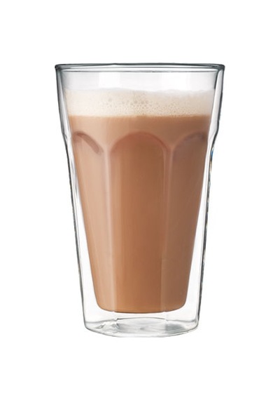 Leggno Vetro Çift Camlı Meşrubat Bardak 450 Ml 2'li Renkli
