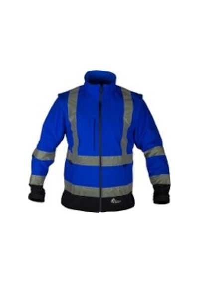Cosywolf Cw002233 Bold Reflektörlü Softshell Mont Mavi Siyah Mavi - Siyah