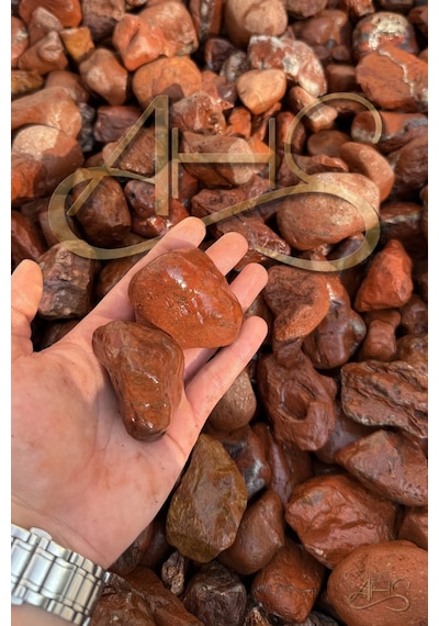 Kırmızı Bordo Dolomit Çakıl Taşı 6-10 Cm 2 Kg Dekoratif Bahçe Peyzaj Saksı Akvaryum Teraryum