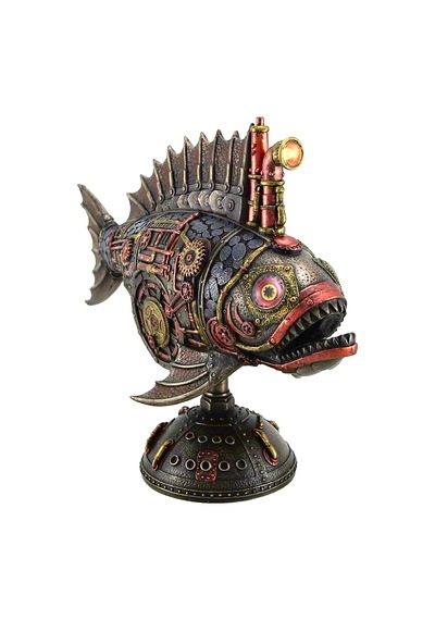 Steampunk Serisi Led Periskoplu Fener Balığı Denizaltı Biblosu