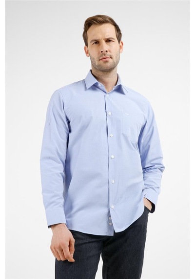 İmza Mavi - Beyaz Kareli Desen Sert Yaka Uzun Kol Cepli Comfort Fit Pamuklu Gömlek 1004255207 Mavi - Beyaz İmza Mavi - Beyaz Kareli Desen Sert Yaka Uzun Kol Cepli Comfort Fit Pamuklu Gömlek 1004255207 Mavi - Beyaz