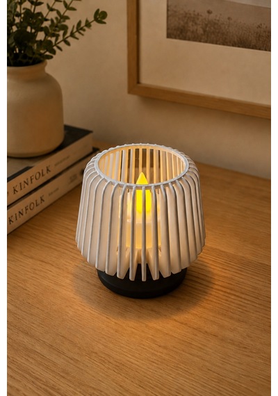 Dekoratif Led Tealight Mumluk Masaüstü Aydınlatma 1 Adet 7x7,5 Cm Siyah - 871554504 Siyah