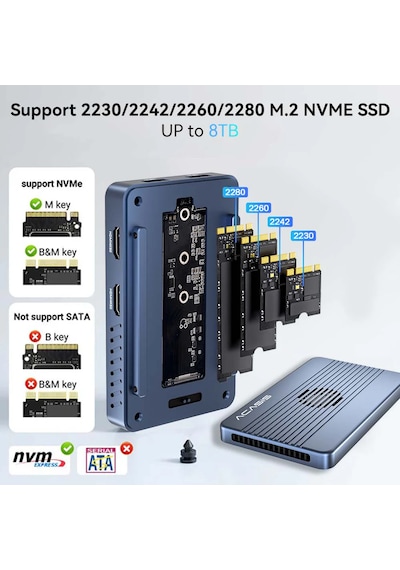 Acasis TBU405MAX 8 İn 1 Thunderbolt4 Type-C Dock+SSD Disk Kutu AC TBU405MAX