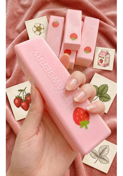 Squishy Butter Strawberry Sukuşi Çilek Tereyağ Bir Adet 13 Cm Boyut Küre 1 Adet