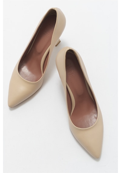 Luvishoes 620 Ten Cilt Topuklu Kadın Ayakkabı Ten
