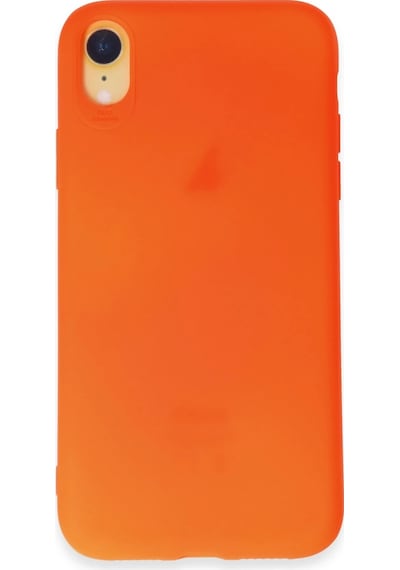 Cosmotex Newface Apple, Uyumlu iPhone Xr Kılıf First Silikon - Parlak Turuncu