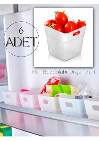 Ayrex 6'li Buzdolabı Kapak İçi Düzenleyici Organizer Buzdolabı Ve Banyo Organizeri 6 Adet Diğer