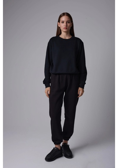 Defys Kadın Basic Sweat Siyah - 747511219 Siyah