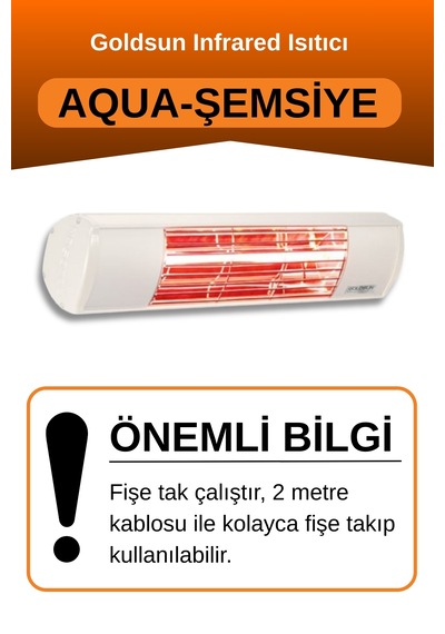Aqua 2000 Watt Gsu20 Şemsiye Tip Su Dayanıklı Elektrikli Isıtıcı