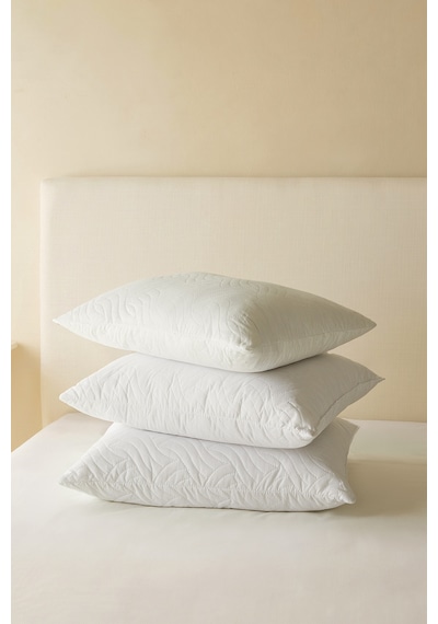 Ocean Home Textile 3'lü 900 Gr Kapitoneli Silikon Yastık Seti 50 X 70 Cm Beyaz