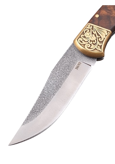 Premium El İşçiliği N690 Böhler Çelik Çakı Kahverengi