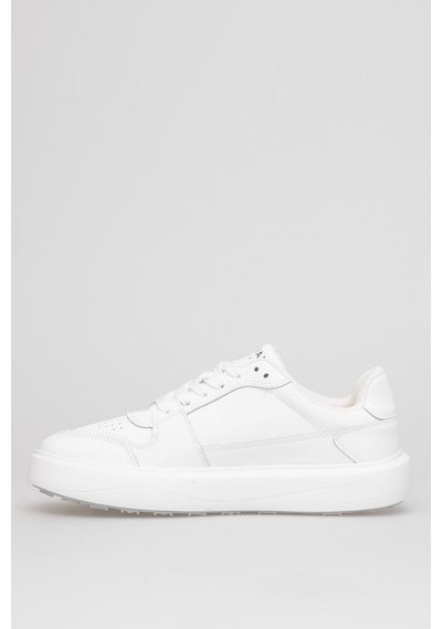 Lufian 112230251 Mateas Erkek Hakiki Deri Klasik Sneaker Beyaz Beyaz