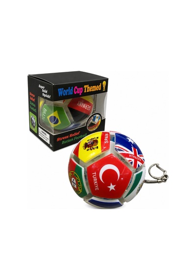 Işıklı Top Klavye Anahtarlık Kırmızı