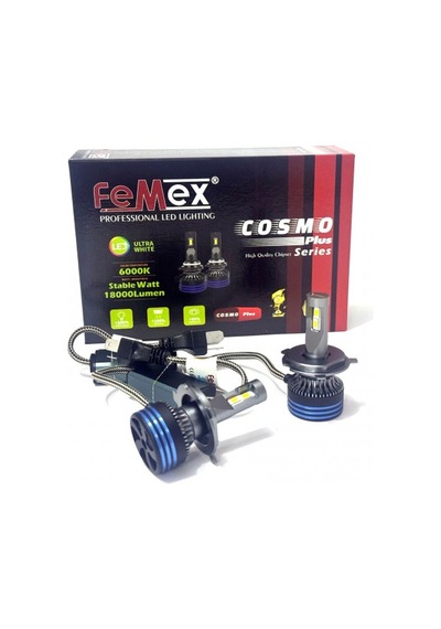 Femex Hyundai Accent Blue 2011-2018 Kısa Uzun Far Led Cosmo Plus H4
