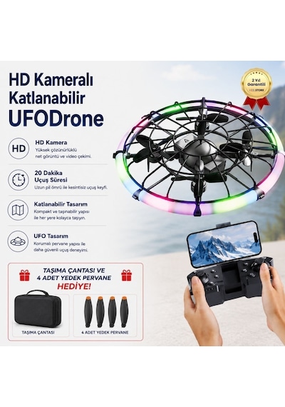 Hd Kameralı Katlanabilir Brushless Motorlu Ufodrone -1694