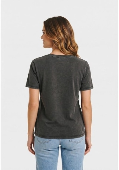 Only Onllucy S/s Emb. Top Box Cc Cs Jrs Siyah Kadın T-shirt 15366076