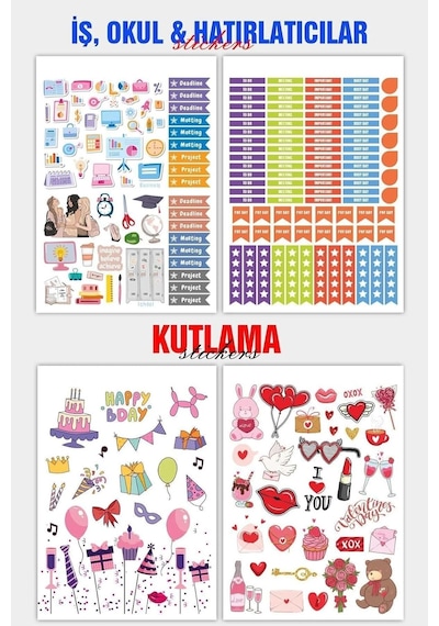 Sticker Defteri 900+ Adet My Dıy - Planner,ajanda, Günlük, Planlayıcı, Bullet Journal, Scrapboo 1