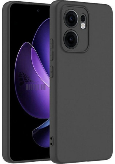 Oppo Reno 13F Uyumlu Silikon Kılıf - Kamera Korumalı Esnek Pastel Renk Kapak - Siyah