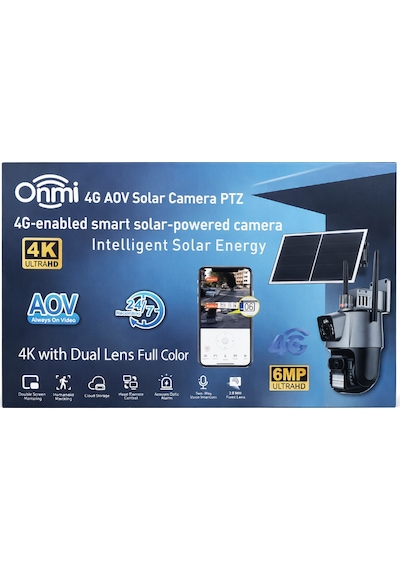 Apx-wsp242 6mp 2.8mm 4g Solar Çift Kamera 19 Led Ptz