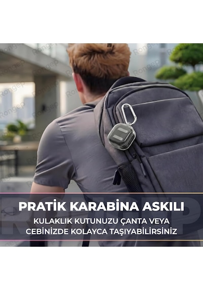 Samsung Galaxy Buds4 Pro/buds 4 İçin Şeffaf Kılıf Darbeye Çizilmeye Ve Sararmaya Karşı Dirençli Galaxy Buds 4 Pro Kulaklık Kılıfı Taşıma Askılı Tpu Koruyucu Samsung Buds 4 Pro Kılıf