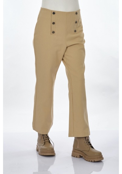 Unique Mode Bol Paça Bej Kadın Pantolon Uw244008 001