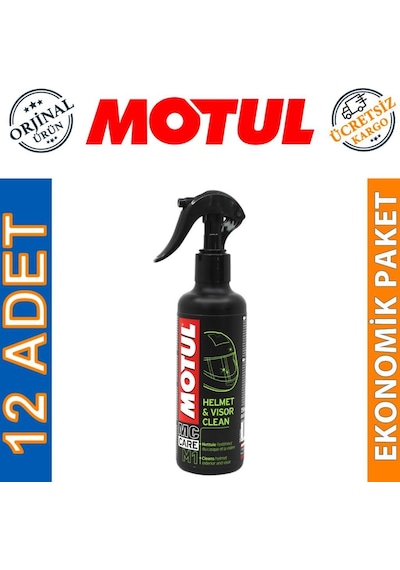 Motul M1 Kask ve Vizör Temizleme Sprey 250 Ml Helmet&Visor 12 Ad