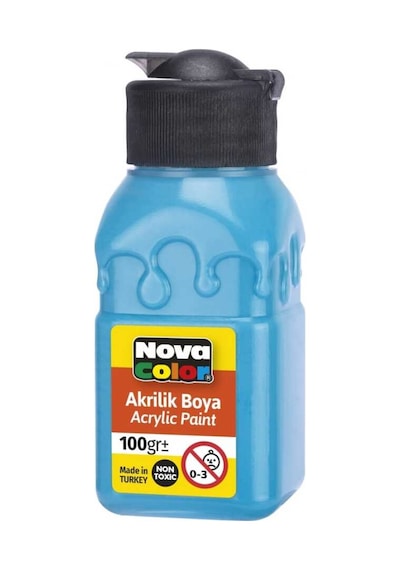 Nova Color Akrilik Boya Şişe 100 Cc Turkuaz