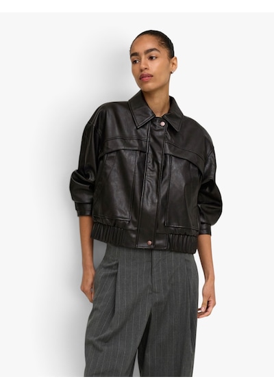 Only Onlmelle Faux Leather Jacket Otw Kadın Kahverengi Ceket - 5041089