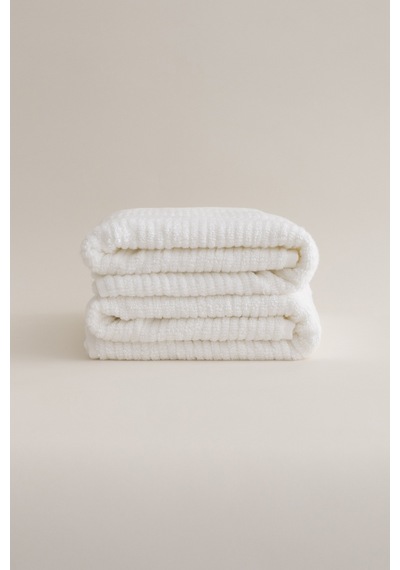 Ivory Beyaz Fitilli Mikro Fiber %100 Pamuk 2li El Yüz Havlusu Set Beyaz