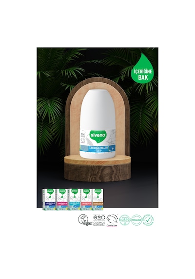 Siveno %100 Doğal Roll-On Teen Blue Genç Erkek Deodorant Ter Kokusu Önleyici Bitkisel Lekesiz Vegan 50 ML