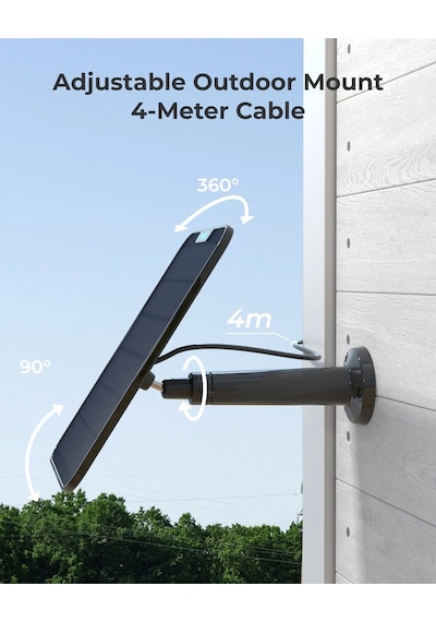 Reolink Solar Panel 2 - Reolink Kablosuz Güvenlik Kameraları İçin Güneş Paneli Type-c Bağlantılı