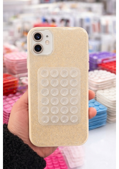 Vantuzlu Telefon Tutucu 3 Lü Set Güçlü Tutuş Kaymaz Sabitleyici Tüm Telefonlarla Uyumlu Renk