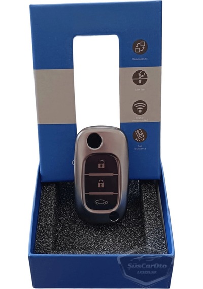 Renault Fluence Megane Clio Kangoo Master Modus Twingo Uyumlu Silikon Anahtar Kılıfı Oto Anahtar Kabı Darbe Emici Anahtarlık Koyu Titan Gri 00 Şüscaroto Aksesuar