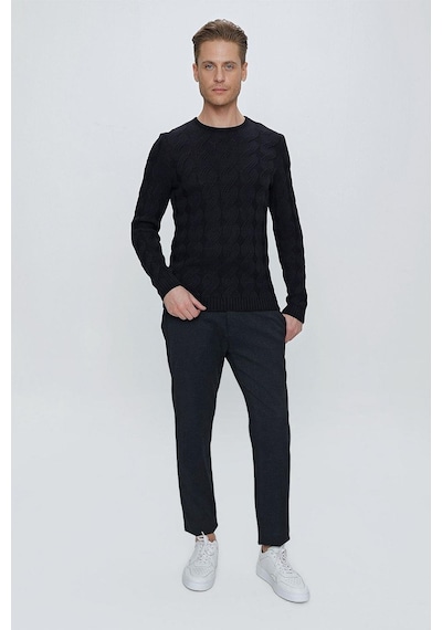 Efor Tr 856 Slim Fit Lacivert Klasik Triko Lacivert